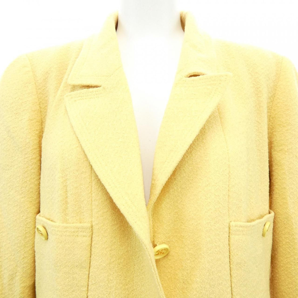 Chanel 97P Vintage Coat Yellow — view 5