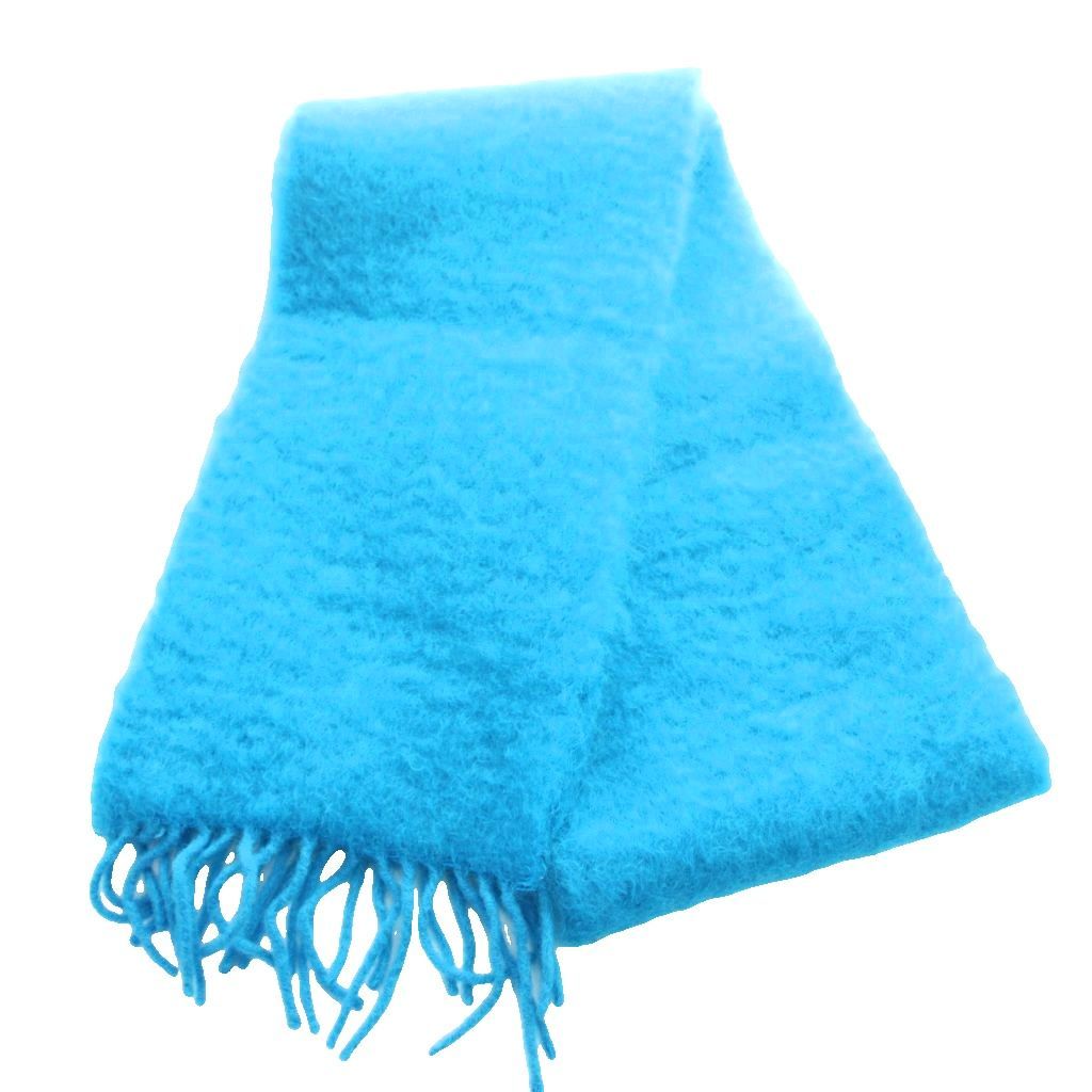 Loewe Scarf Fringe Mohair Wool Blend 192 Blue — view 2