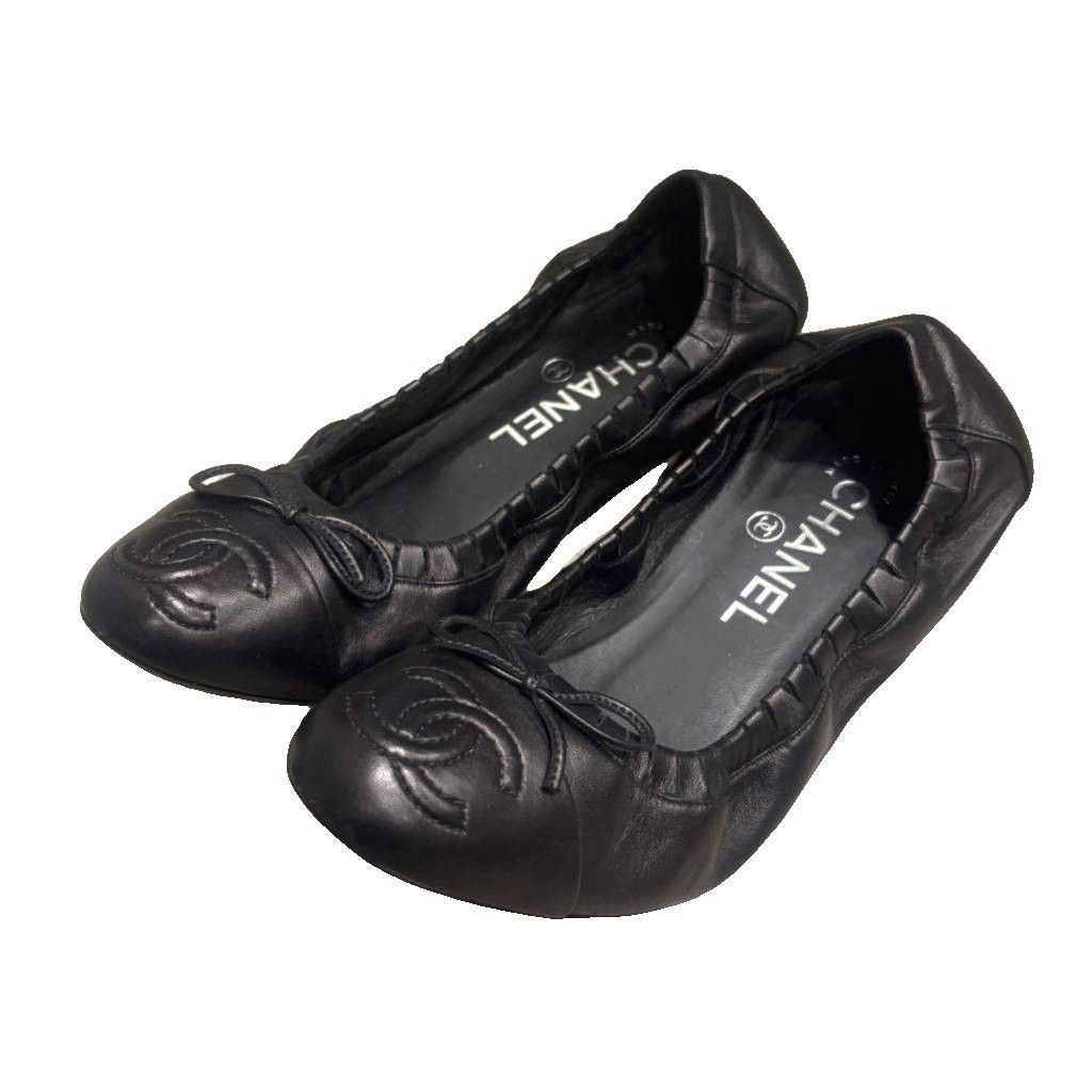 Chanel Ballet Shoes CC Logo Black