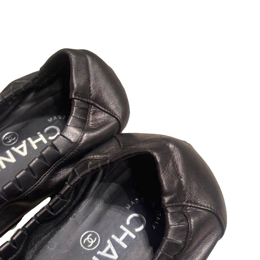 Chanel Ballet Shoes CC Logo Black — view 4