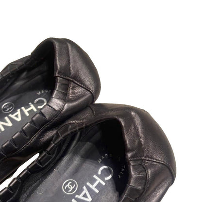 Chanel Ballet Shoes CC Logo Black — view 4