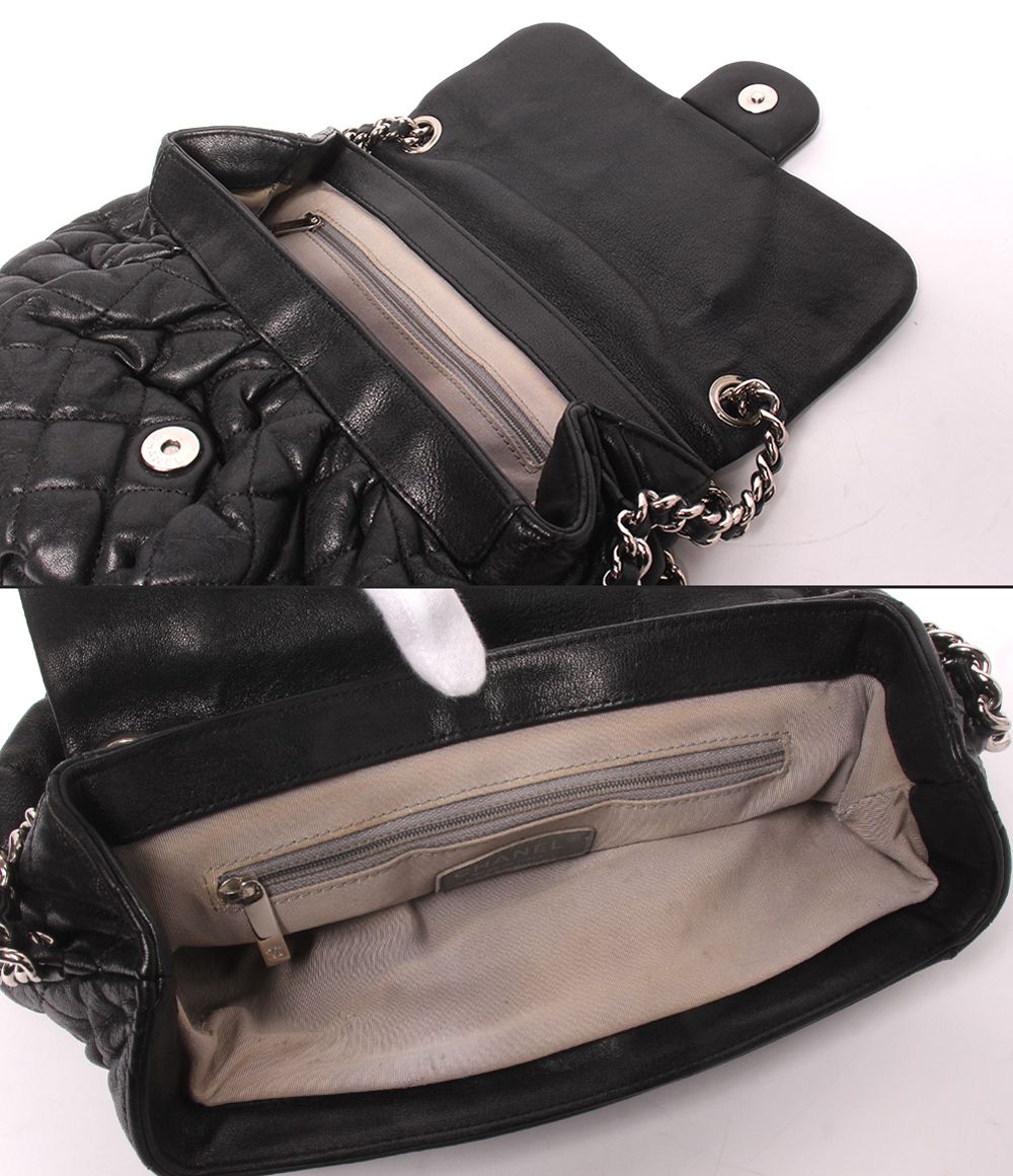 Chanel Chain Shoulder Bag Silver Crossbody Quilted Around — view 7