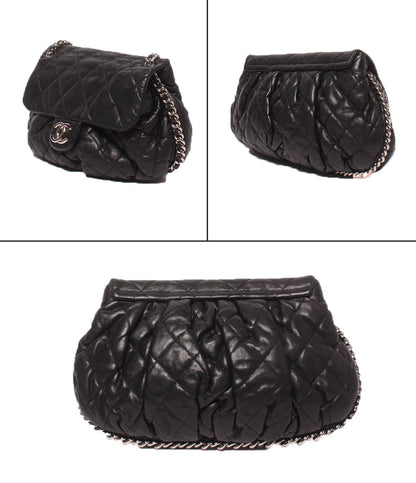 Chanel Chain Shoulder Bag Silver Crossbody Quilted Around — view 2