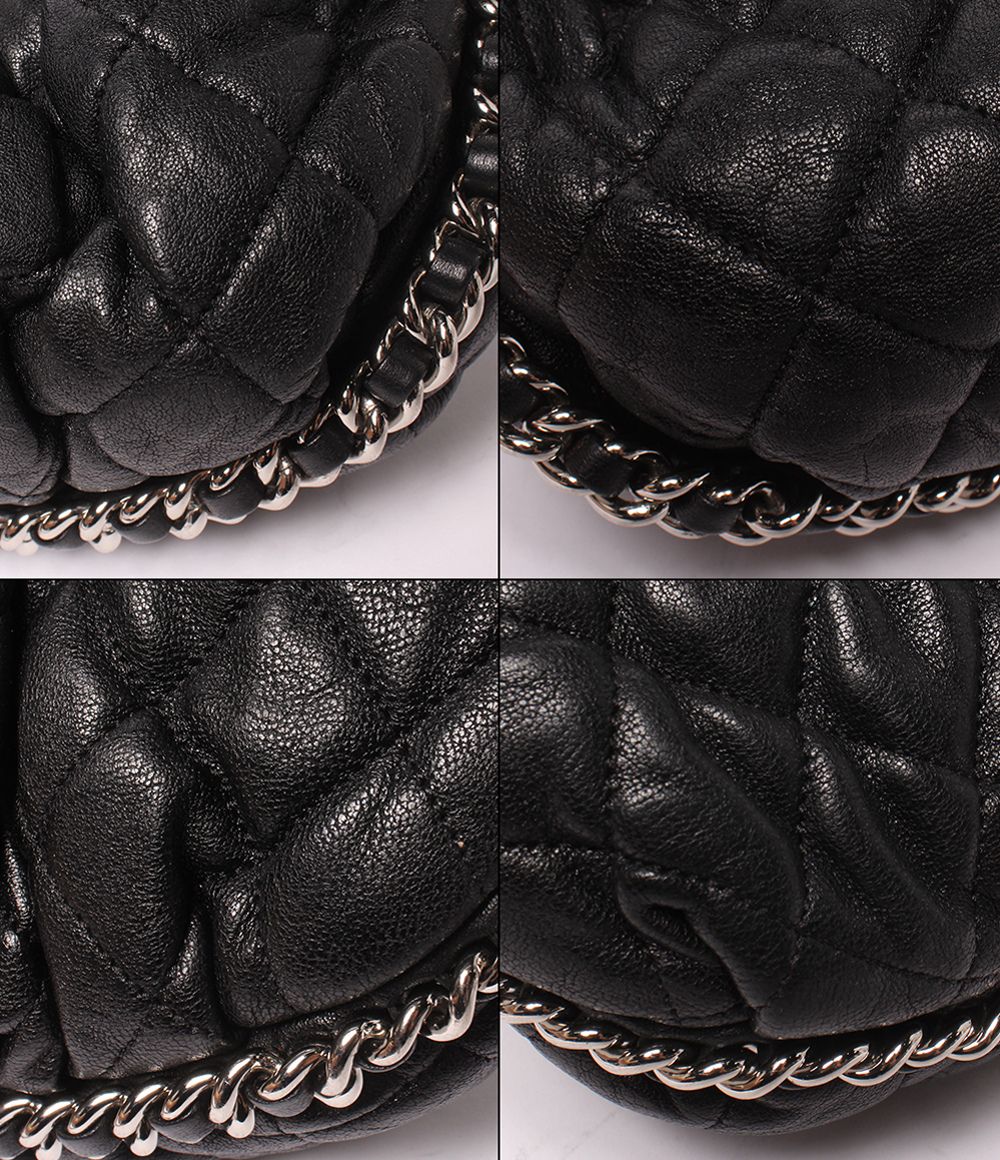 Chanel Chain Shoulder Bag Silver Crossbody Quilted Around — view 5