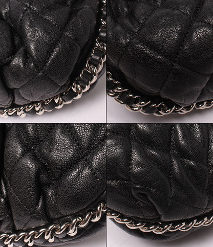 Chanel Chain Shoulder Bag Silver Crossbody Quilted Around — view 5