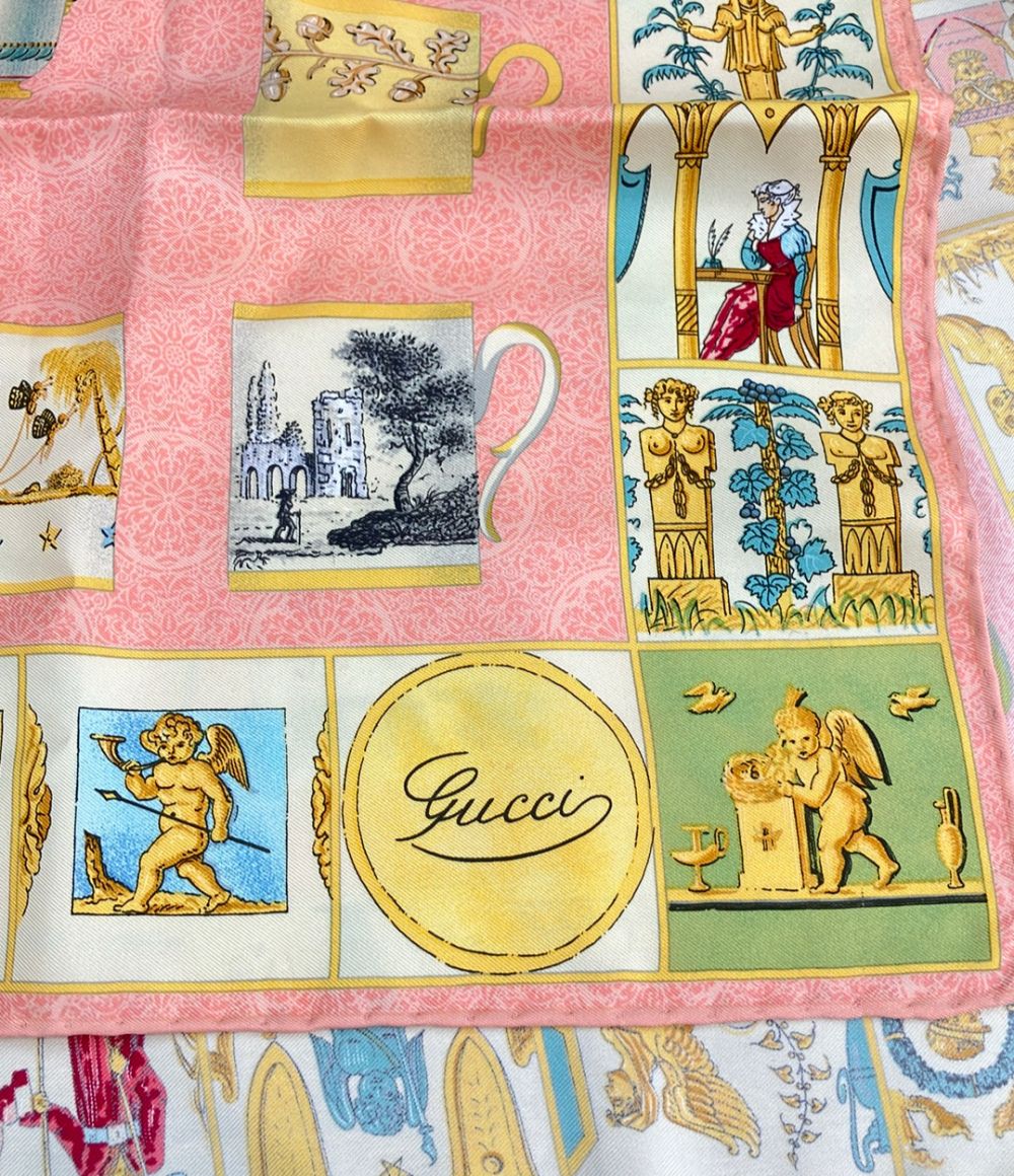 Gucci Scarf Silk Scarves Pink — view 3