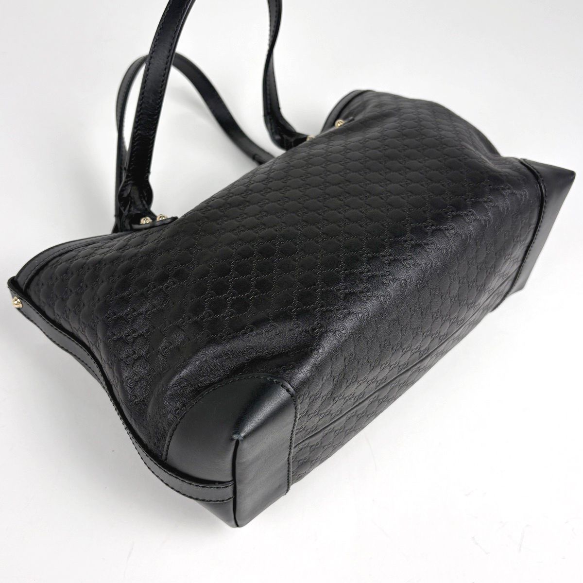 Gucci Micro Guccissima Leather Tote Bag Black — view 2