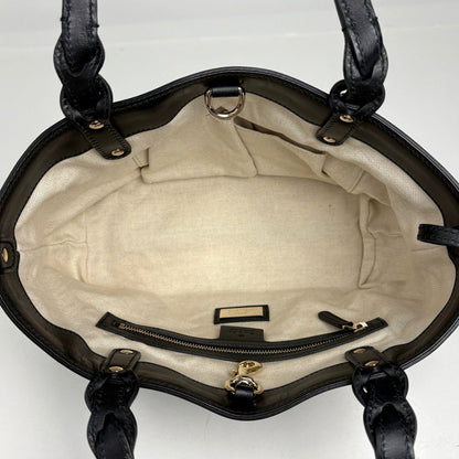 Gucci Micro Guccissima Leather Tote Bag Black — view 7