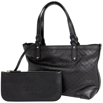 Gucci Micro Guccissima Leather Tote Bag Black