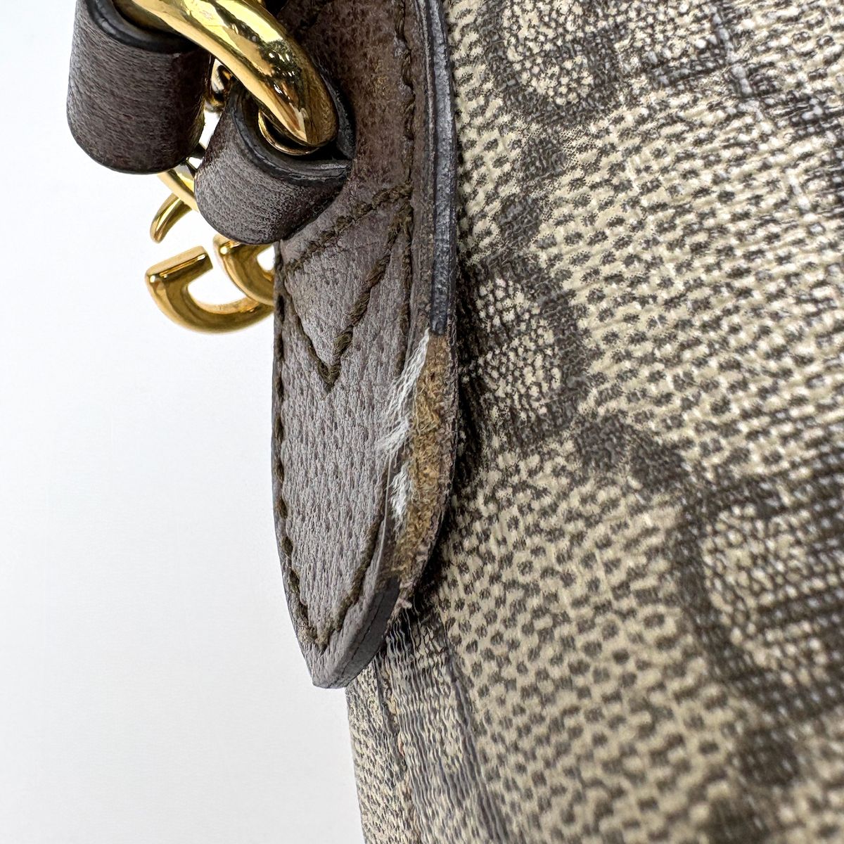 Gucci Ophidia GG Shoulder Bag Double Web Sherry Line Supreme Beige Brown — view 5