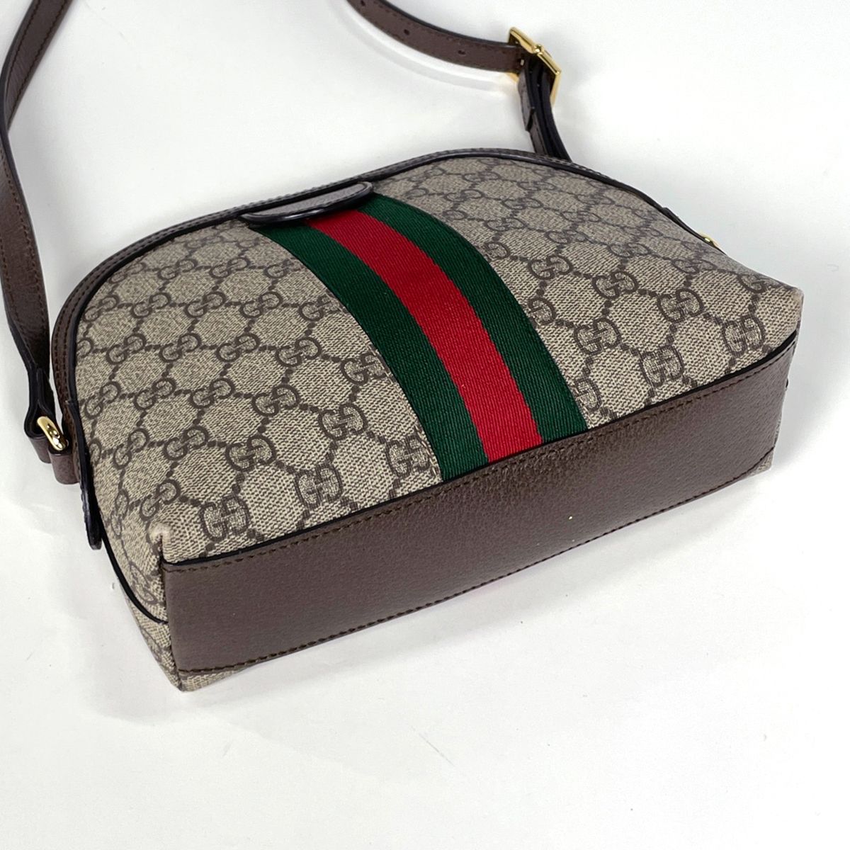 Gucci Ophidia GG Shoulder Bag Double Web Sherry Line Supreme Beige Brown — view 2