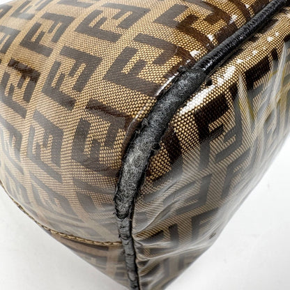 Fendi Zucchino Shoulder Bag Brown — view 4