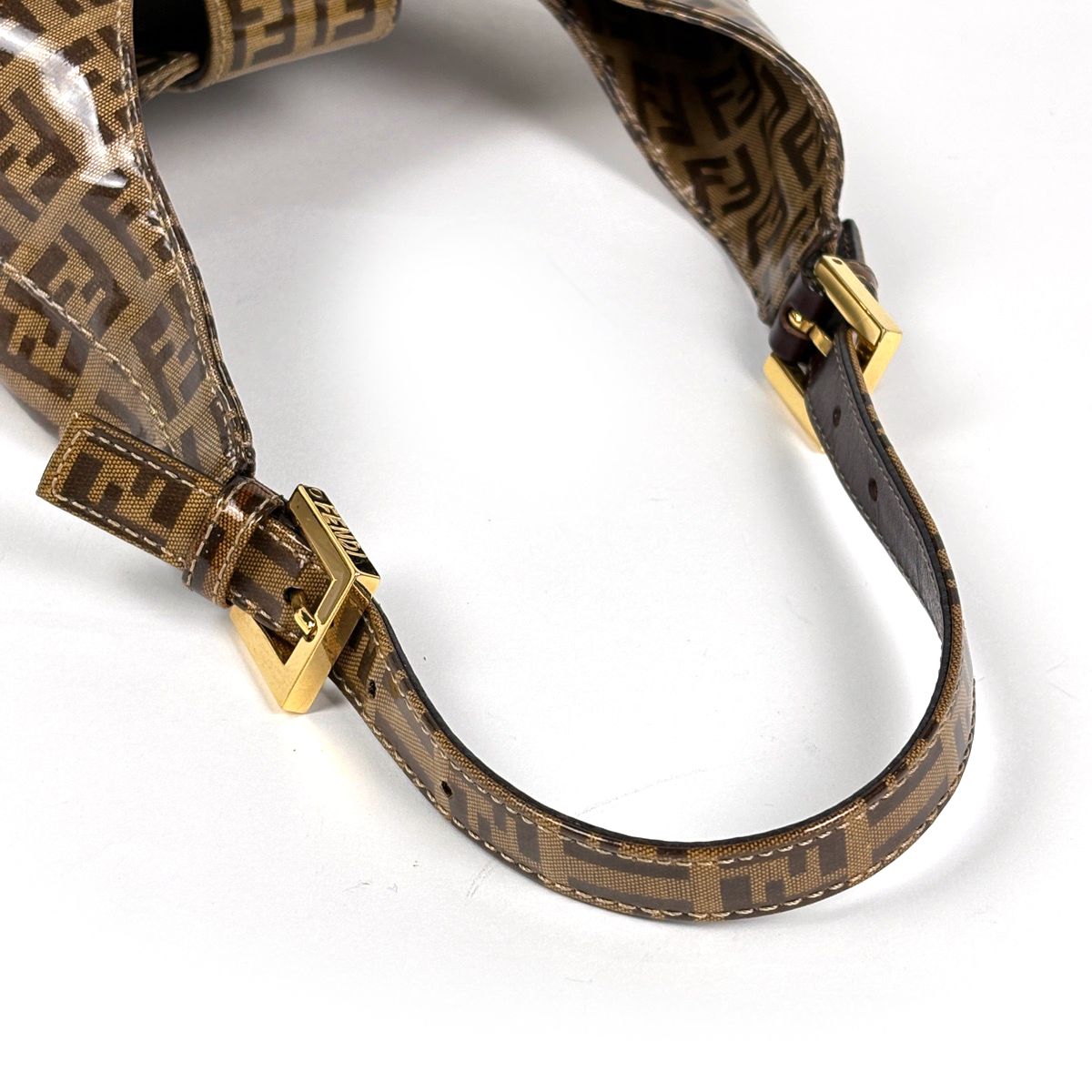 Fendi Zucchino Shoulder Bag Brown — view 6