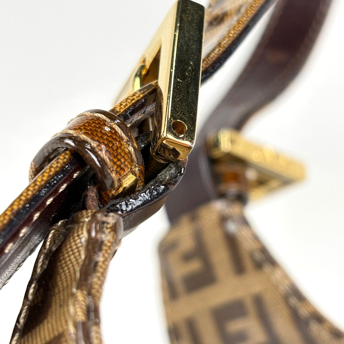 Fendi Zucchino Shoulder Bag Brown — view 5