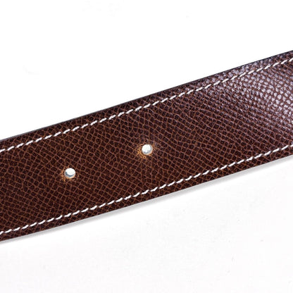 Hermes Constance Reversible Belt Leather Brown White — view 3