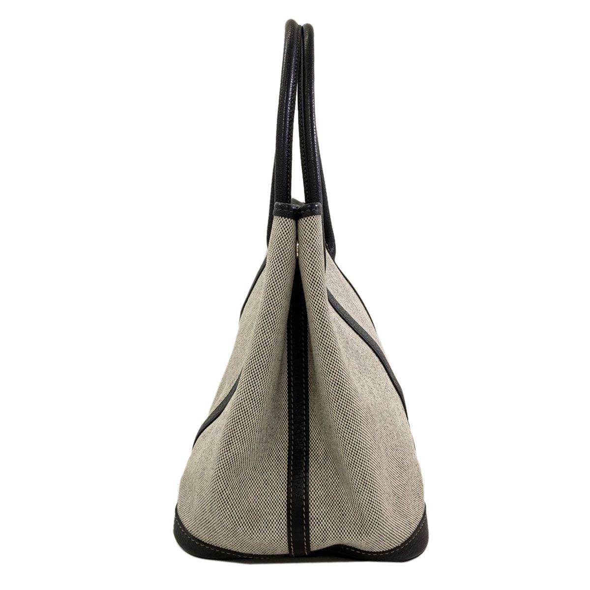 Hermes Garden Party PM Silver Tote Bag Toile Ash Buffalo — view 3