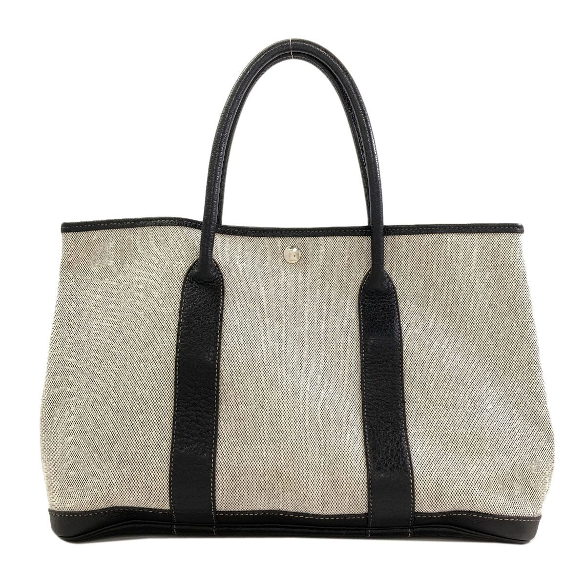 Hermes Garden Party PM Silver Tote Bag Toile Ash Buffalo — view 2