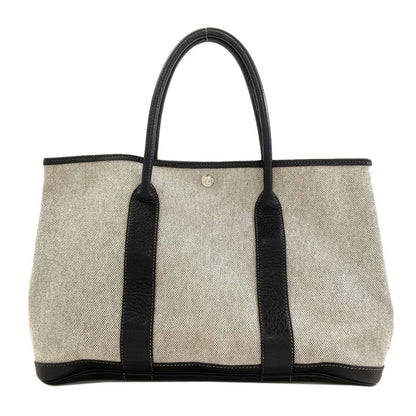 Hermes Garden Party PM Silver Tote Bag Toile Ash Buffalo — view 2