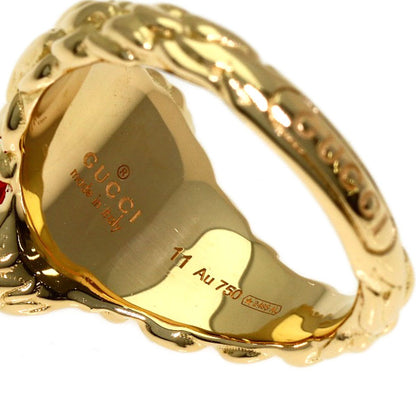 Gucci Lion Head Fire Pearl Ring 18K Yellow Gold — view 5