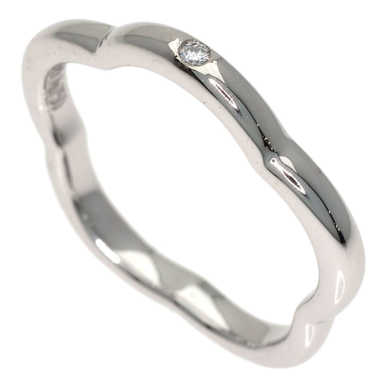 Chanel Camellia Diamond 45 Ring 18K White Gold