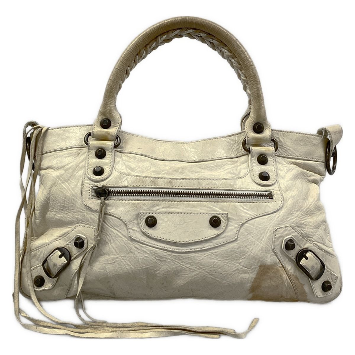 Balenciaga Handbag the First White Leather