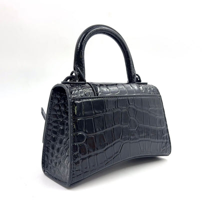 Balenciaga Hour Glass 2-Way Shoulder Calfskin Black Handbag — view 2