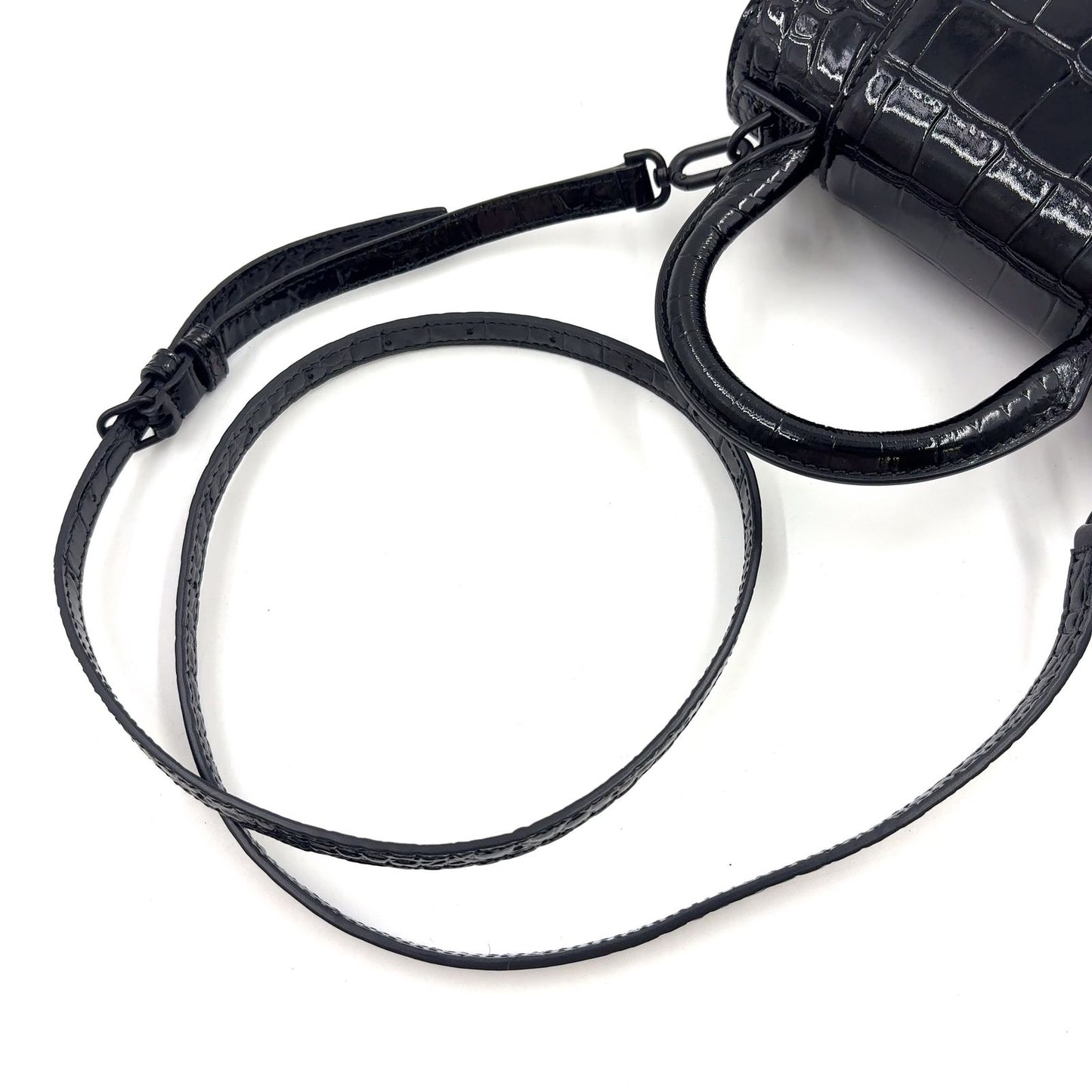 Balenciaga Hour Glass 2-Way Shoulder Calfskin Black Handbag — view 5