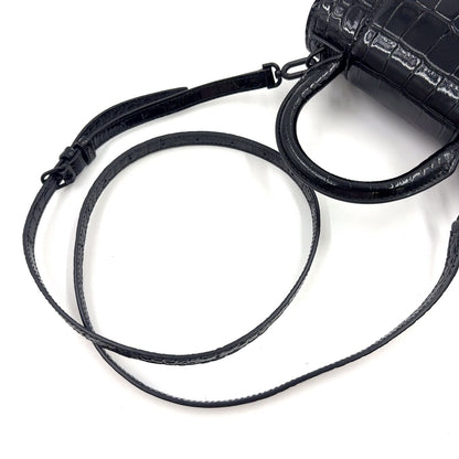 Balenciaga Hour Glass 2-Way Shoulder Calfskin Black Handbag — view 5