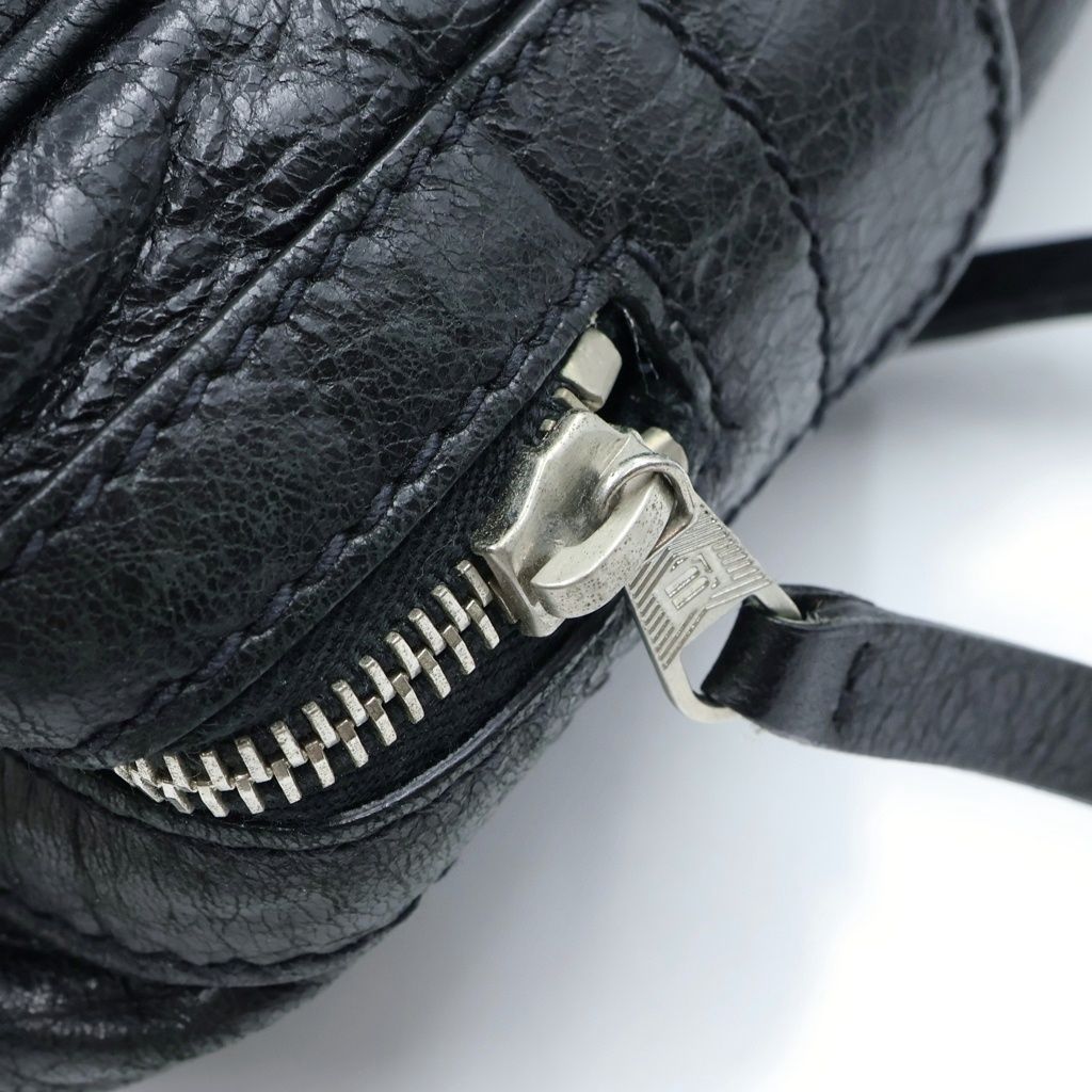 Balenciaga City Classic Bridge Handbag Business Bag Black Leather Silver — view 7