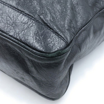 Balenciaga City Classic Bridge Handbag Business Bag Black Leather Silver — view 5
