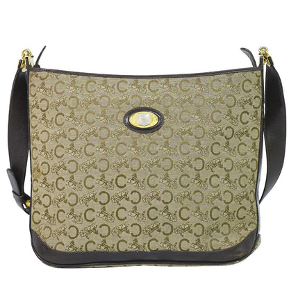 Celine C Sulky Shoulder Bag Canvas Beige Brown