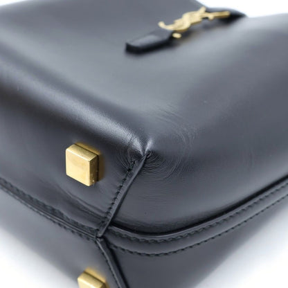 Saint Laurent Paris le 37 Mini Bucket Bag Cassandra Logo Leather 2-Way Gold — view 5