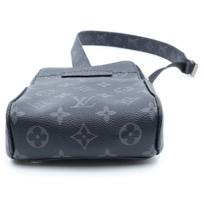 Louis Vuitton Monogram Eclipse Taiga Outdoor Sling Bag Black Leather Silver — view 4