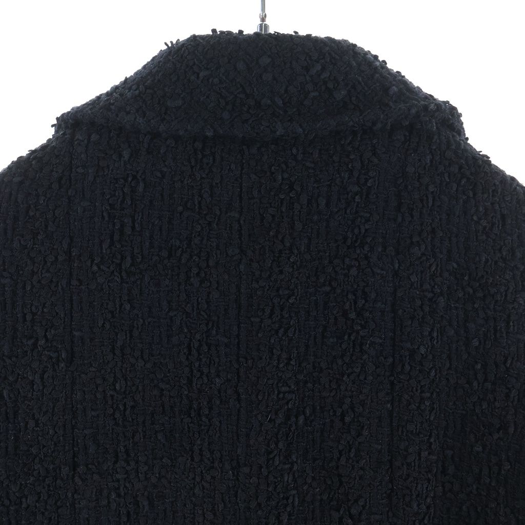 Chanel 23S Tweed Jacket Crystal Button Double Breasted Black — view 4