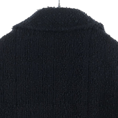 Chanel 23S Tweed Jacket Crystal Button Double Breasted Black — view 4