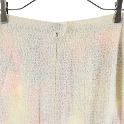 Chanel Silk Lining Boucles Tweed Skirt White — view 4