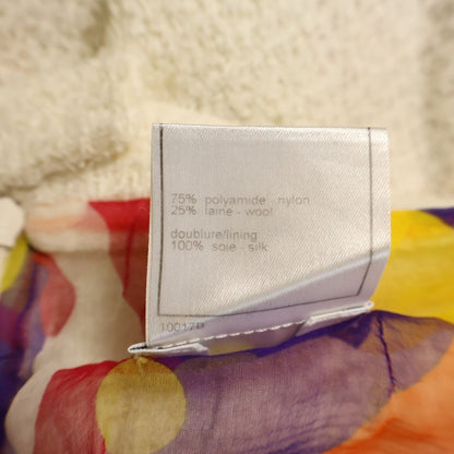 Chanel Silk Lining Boucles Tweed Skirt White — view 8
