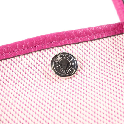 Hermes Garden Party TPM Handbag Rose Purple Toile H Country Silver — view 6