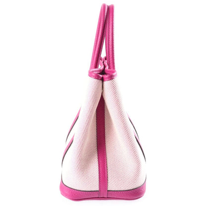 Hermes Garden Party TPM Handbag Rose Purple Toile H Country Silver — view 3