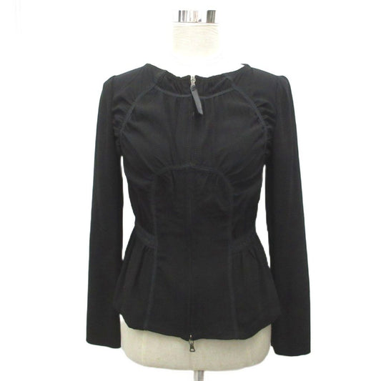 Prada Collarless Jacket Double Zip 38