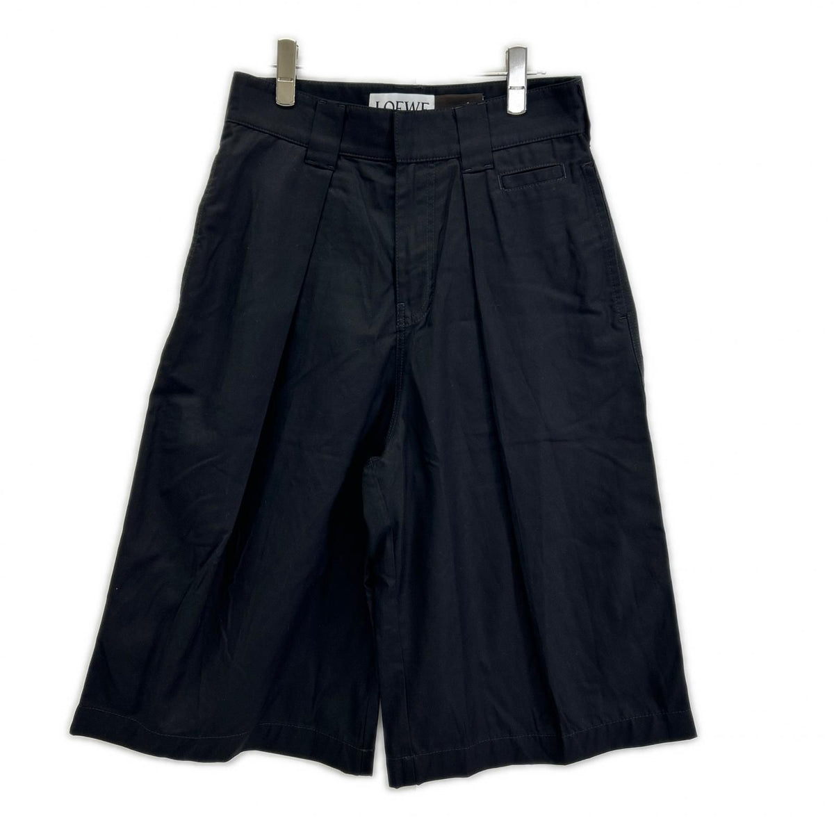 Loewe Black Paula's Ibiza Pleated Shorts Pants 44