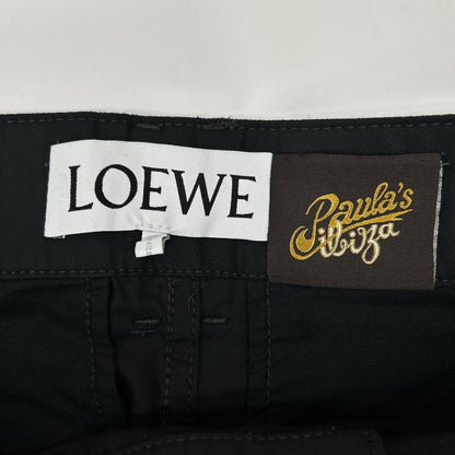 Loewe Black Paula's Ibiza Pleated Shorts Pants 44 — view 4