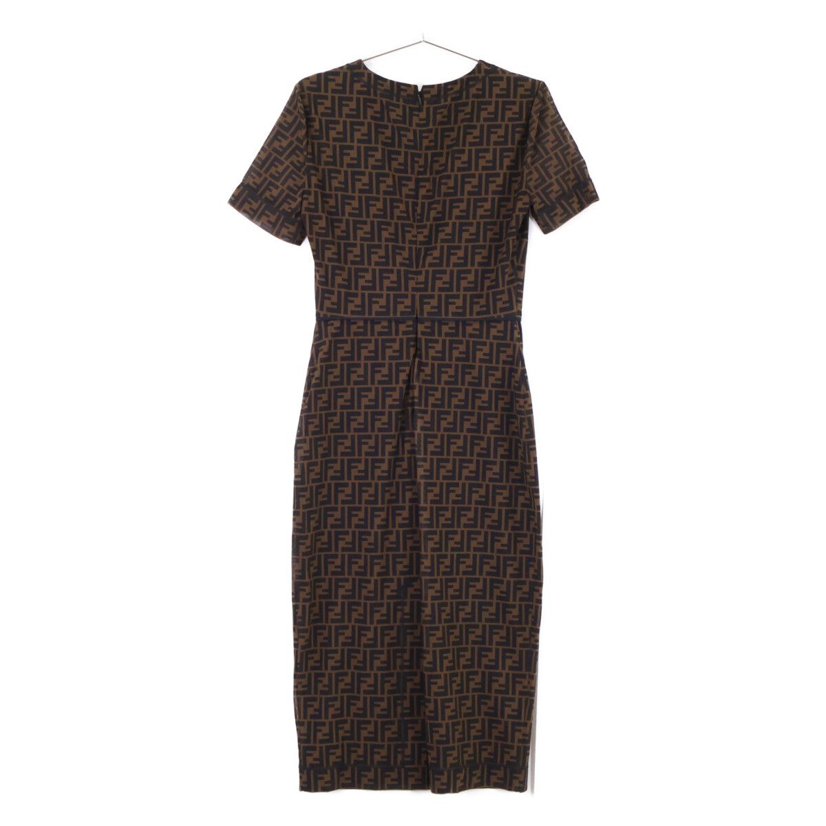 Fendi FF Zucca Pattern Short Sleeve Dress 40 — view 2