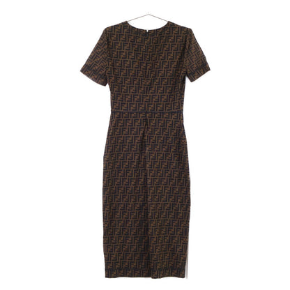 Fendi FF Zucca Pattern Short Sleeve Dress 40 — view 2