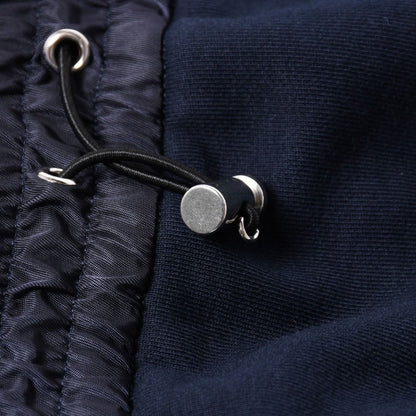 Miu Miu Cotton Fleece Mini Skirt Navy Logo Patch Silver — view 8