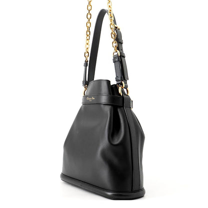 Dior Handbag C'est CD Embossed Calf Leather 2-Way Black — view 2