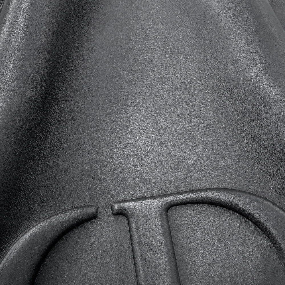 Dior Handbag C'est CD Embossed Calf Leather 2-Way Black — view 7