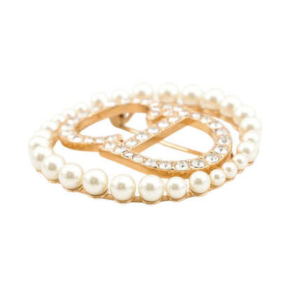 Dior Brooch Clair D Lune Faux Pearl Rhinestone — view 2