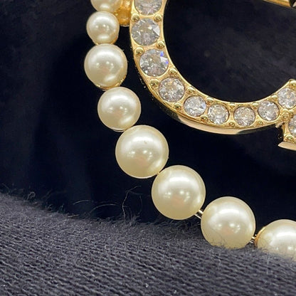 Dior Brooch Clair D Lune Faux Pearl Rhinestone — view 6