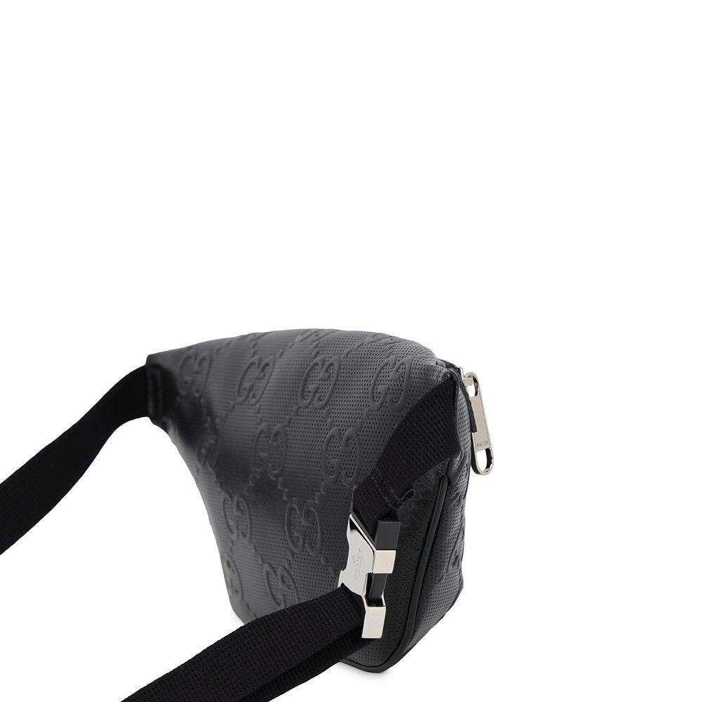 Gucci Belt Bag GG Embossed Bag Leather Black — view 3